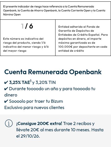 cuenta remunerada openbank, Cuenta Remunerada de Openbank: condiciones y an&aacute;lisis