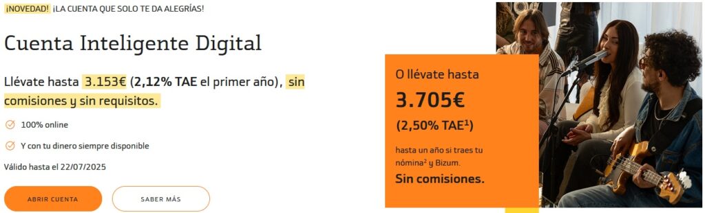 , Cuenta Inteligente Digital de Bankinter: &iquest;Vale la pena?
