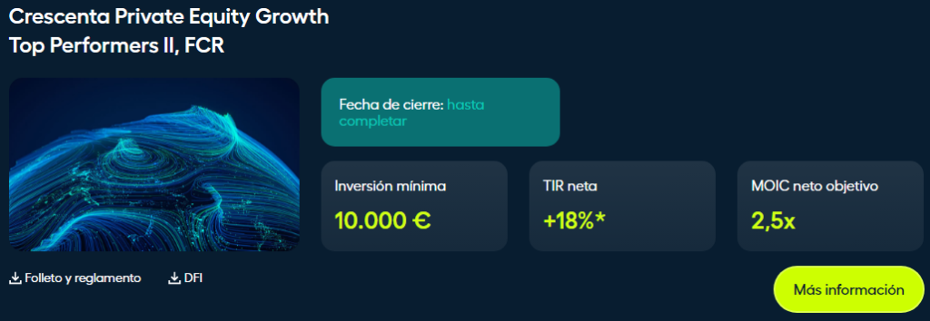 , Análisis del Fondo Crescenta Private Equity Growth Top Performers II