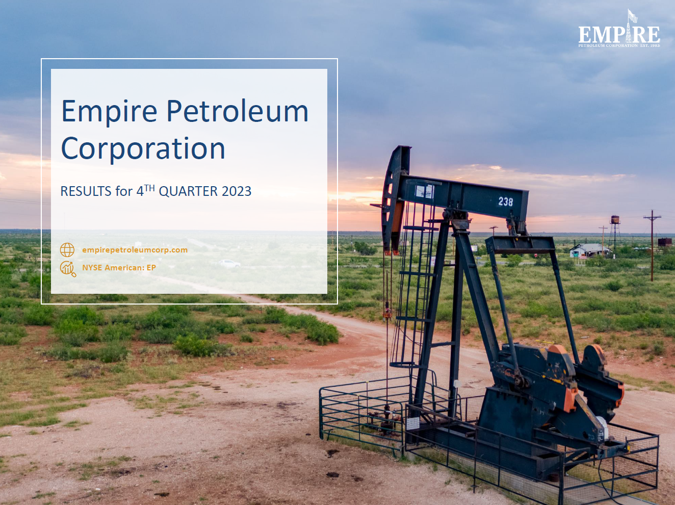 , Empire Petroleum Corporation (EP): Exploración y producción de petróleo y gas