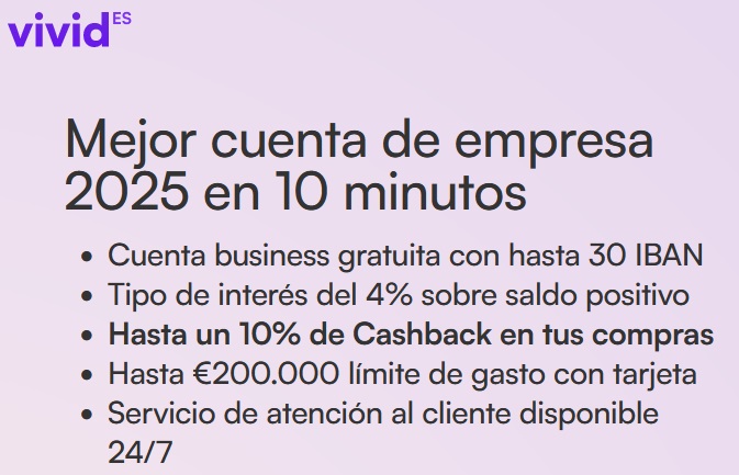 , Vivid Money Business: Plataforma financiera integral para empresas y aut&oacute;nomos